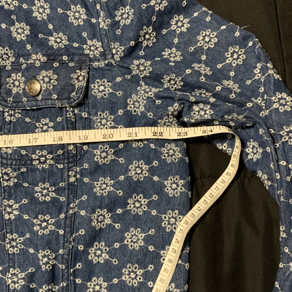 Denim&Co ~ Blue and White Patterned Jacket (XL) - Picture 6 of 14